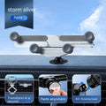 Invisible aluminum alloy car air vent mobile phone holder bracket in black colour