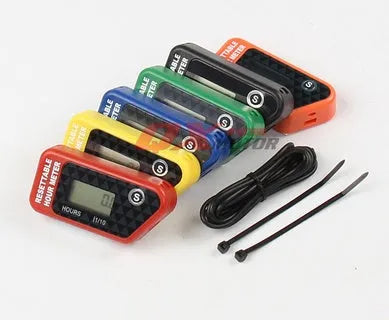 Black waterproof LCD maintenance reminder timer for equipment service tracking
