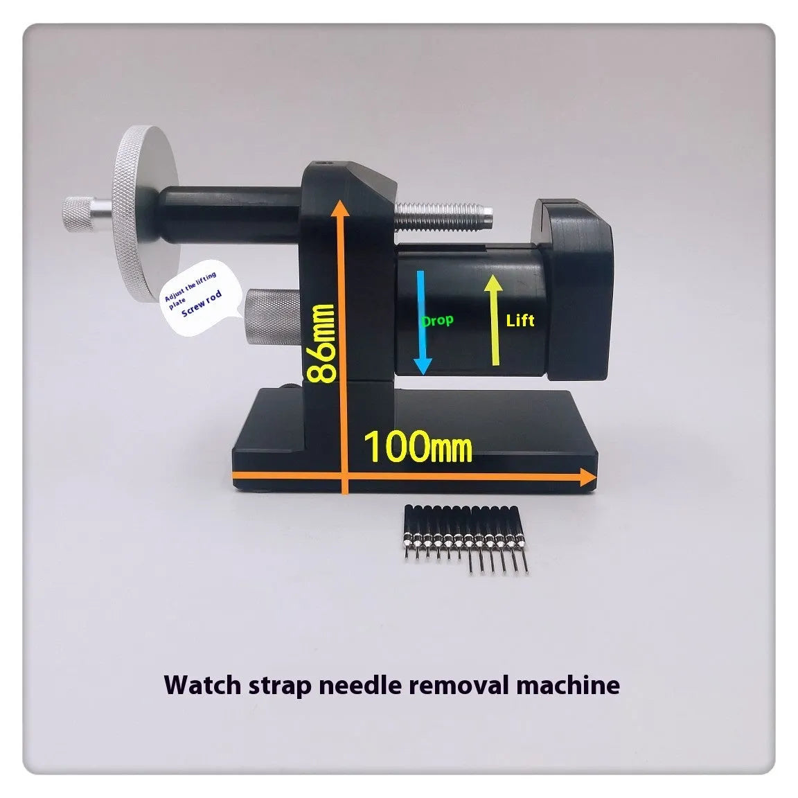 Alloy steel watch strap removal machine tool set for professional watch repair
