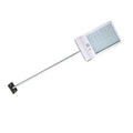 Black and white outdoor solar garden light with IP65 waterproof rating for balcony and courtyard use
