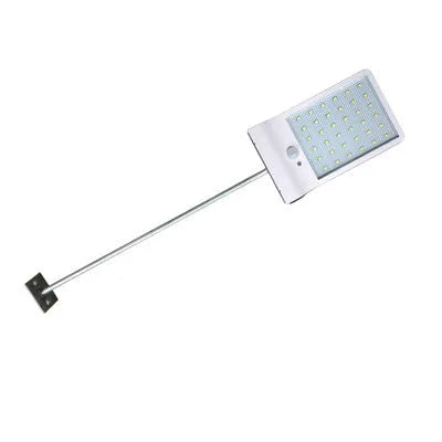 Black and white outdoor solar garden light with IP65 waterproof rating for balcony and courtyard use