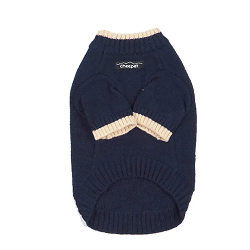 Wool British style pet sweater for dogs and cats in various colours and sizes