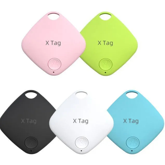 Diamond Global Bluetooth key finder and item tracker device in black, blue, green, pink, or white colours