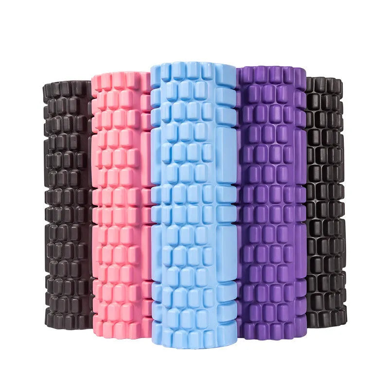 EVA foam roller for fitness in black, grey, pink, sky blue or light purple colours