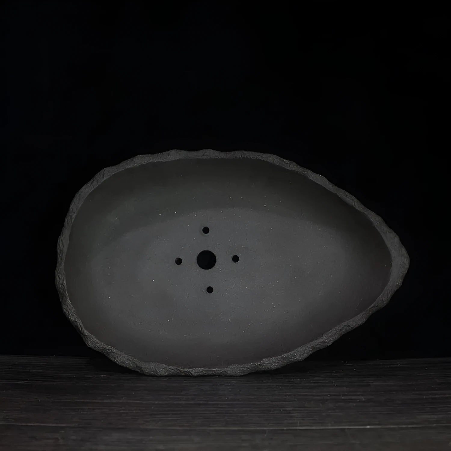 Handmade purple clay flower pot in floor-standing design with unique shape