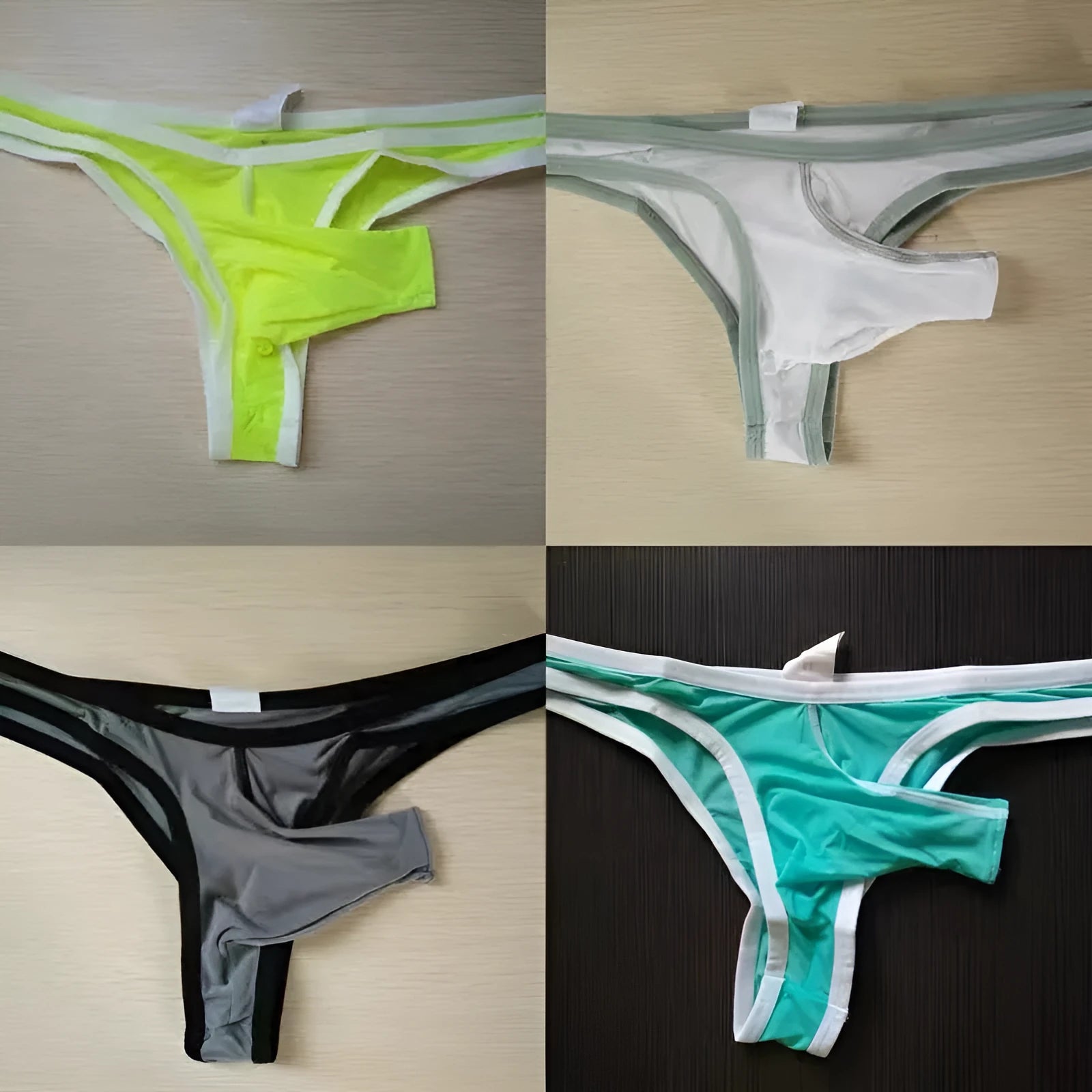 Men's Ice Silk underwear briefs with small nose elephant design in multiple colour options