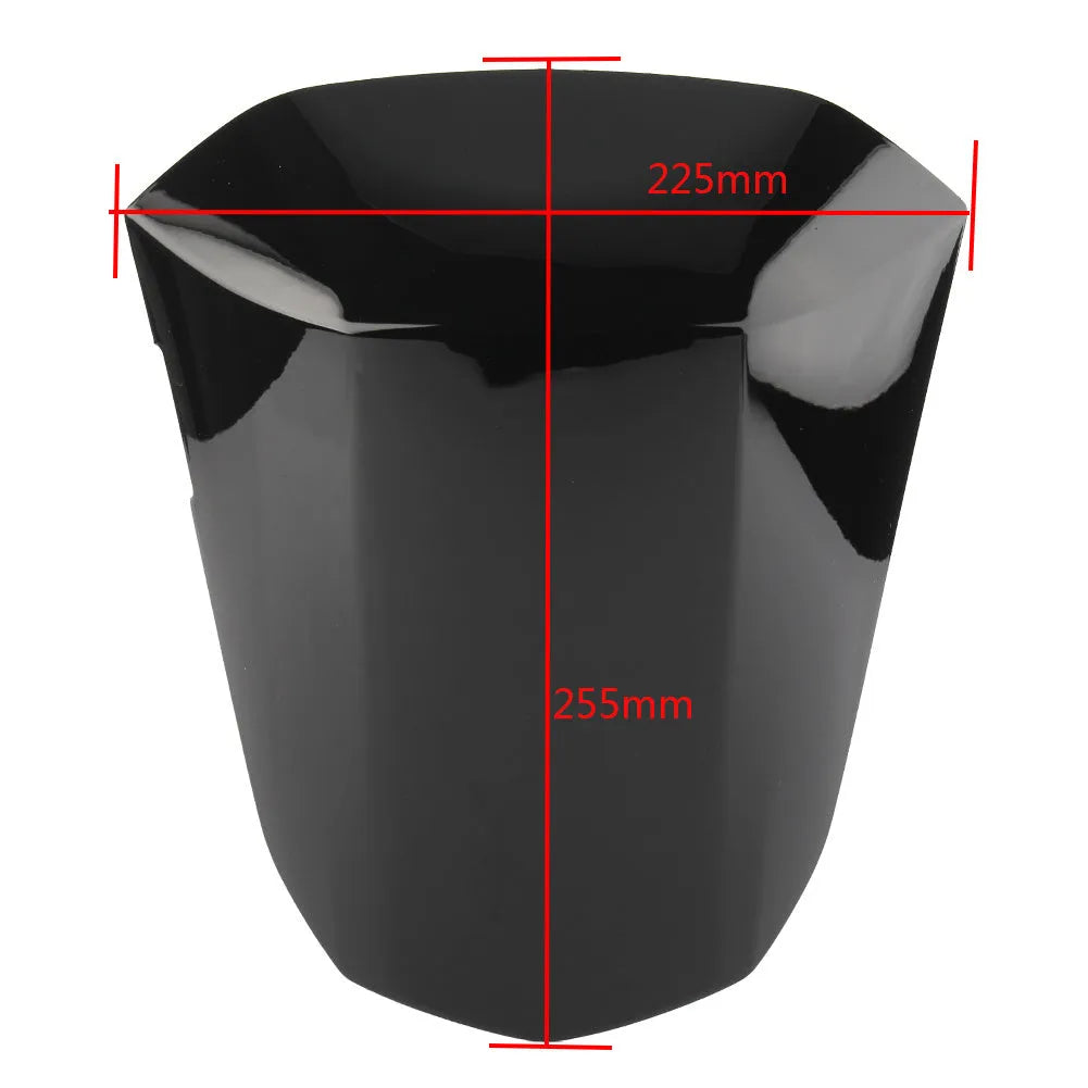 GSXR1000 motorcycle rear cowl seat cover in ABS plastic, shown in available colours including Carbon Fibre.
