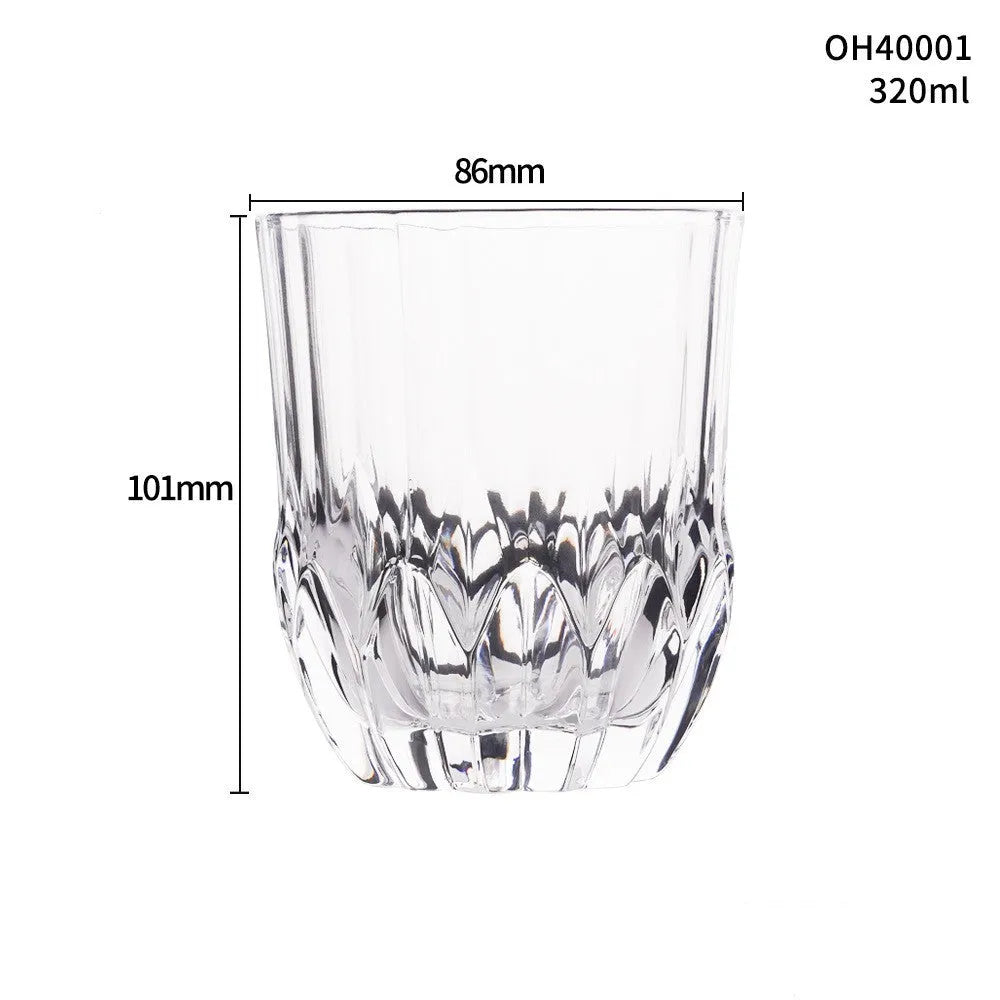 Thick bottom crystal whiskey shot glass in selected colour with 301-400ml capacity