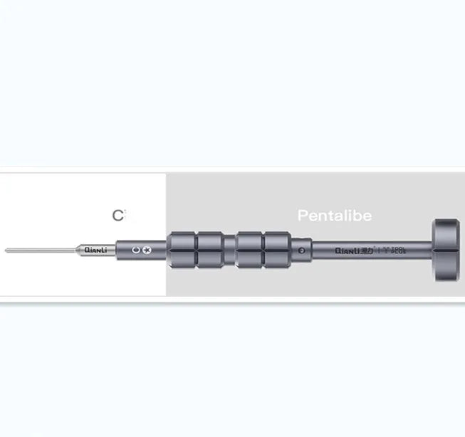 Precision screwdriver for iPhone repair with five interchangeable bits in aluminium alloy handle