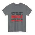 Grey women's printed cotton t-shirt with short sleeves showing pullover design