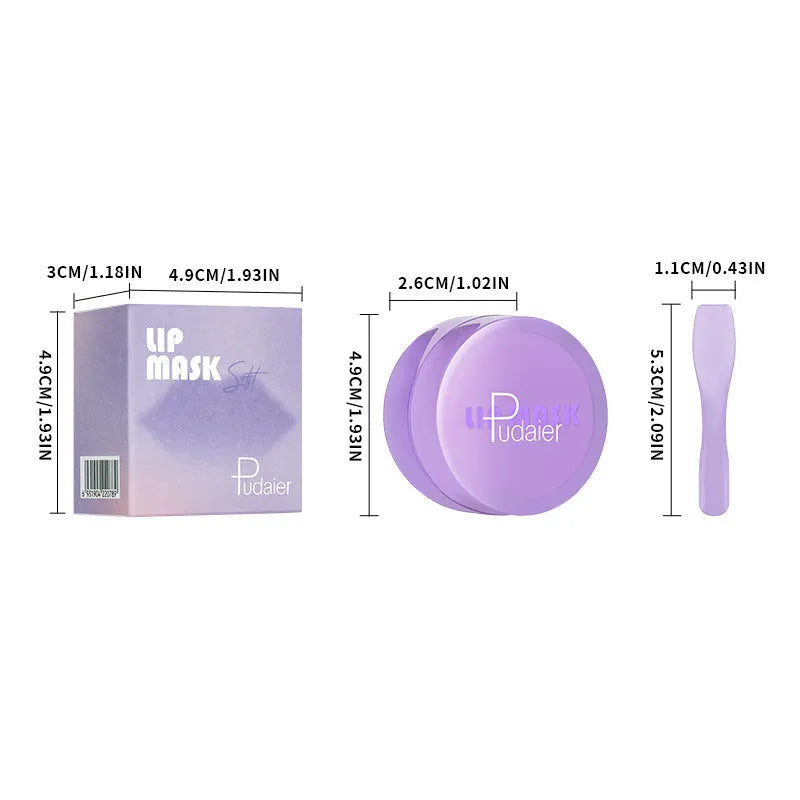 Exfoliating lip balm with cuticle removal tool in 10ml applicator