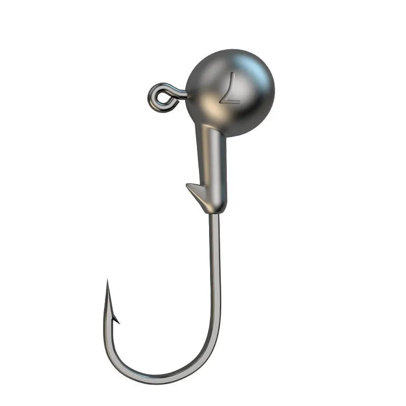 Set of 50 enhanced fishing jig hooks with lead heads and 4-times strengthened steel construction