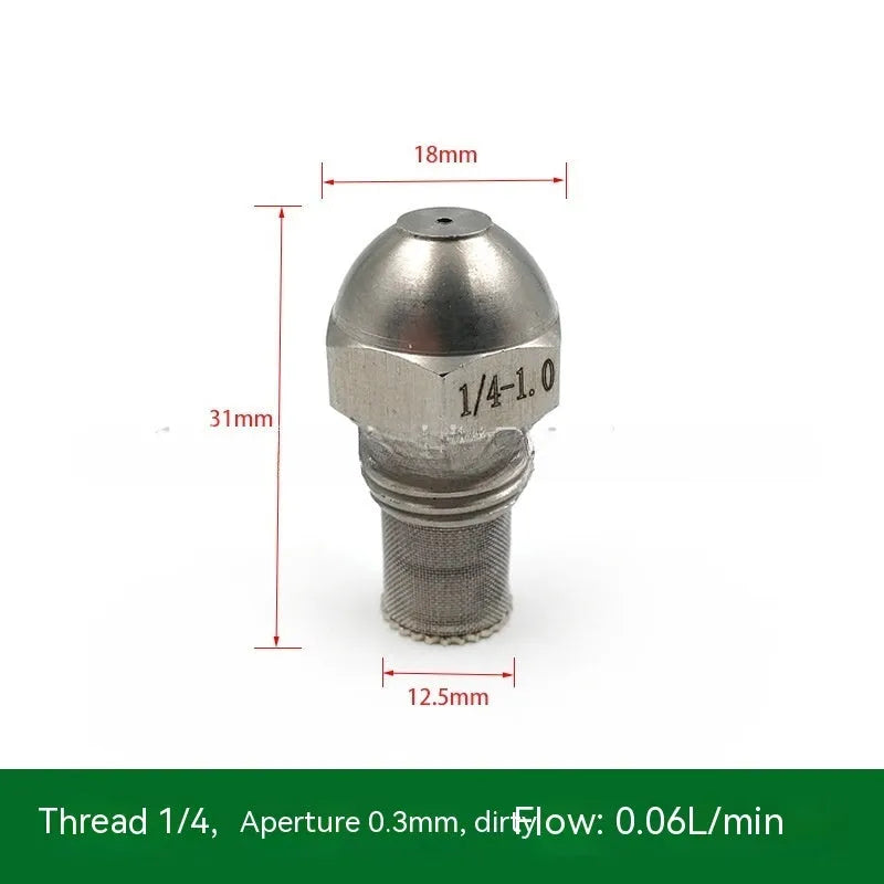 304 stainless steel fine atomization spray nozzle with external thread and filter screen