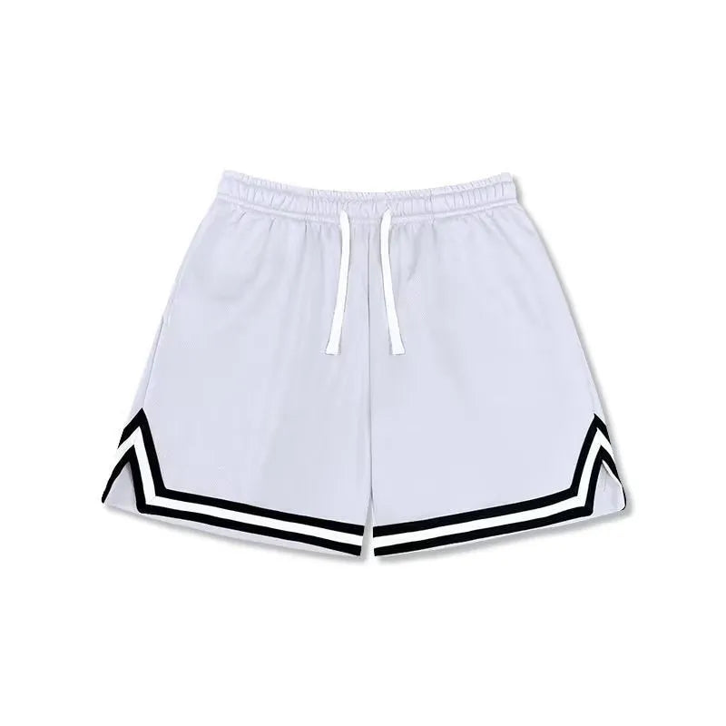 Men's polyester summer shorts with elastic waistband in loose sports style available in multiple colours