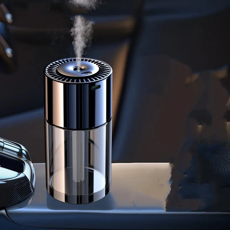 Compact glass perfume humidifier with ultrasonic spray function and USB power cord