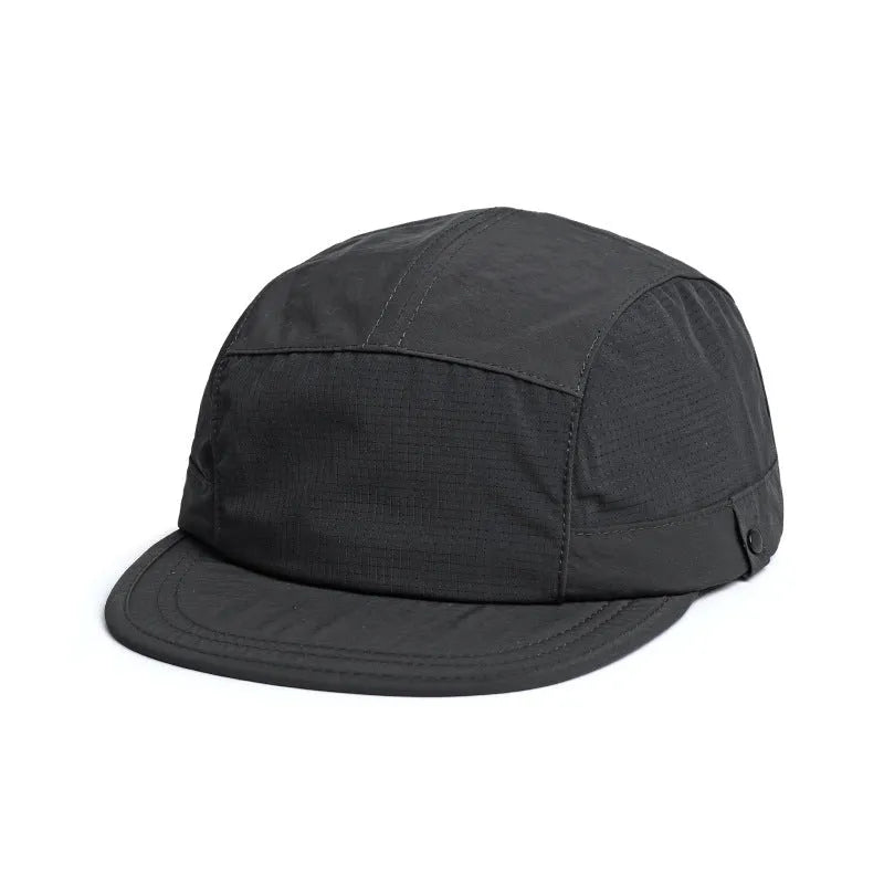 Polyester dome crown cap with soft tongue in multiple colour options showing breathable quick-drying construction