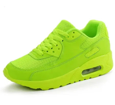 Men and women running shoes in candy colour with cushioning and shock absorption, low top retro casual sneakers