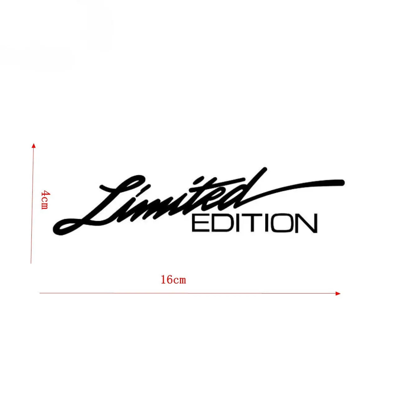 Black text laser reflective car sticker made from PET material for vehicle personalisation.