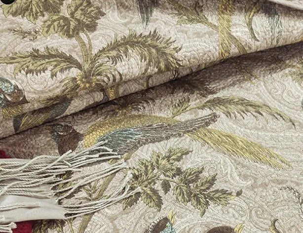 Blue American floral cotton bedspread set with quilted textiles in 230x250 cm size