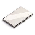304 stainless steel business card case with laser geometric sculpture and mirror finish