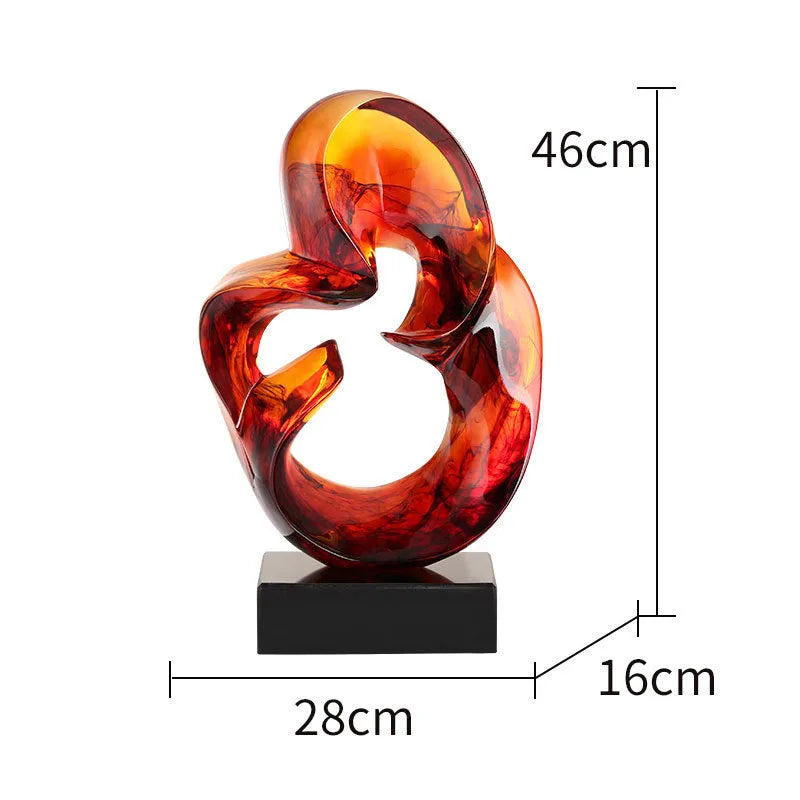 Transparent resin craft ornament in modern minimalist design showing glass-like clarity