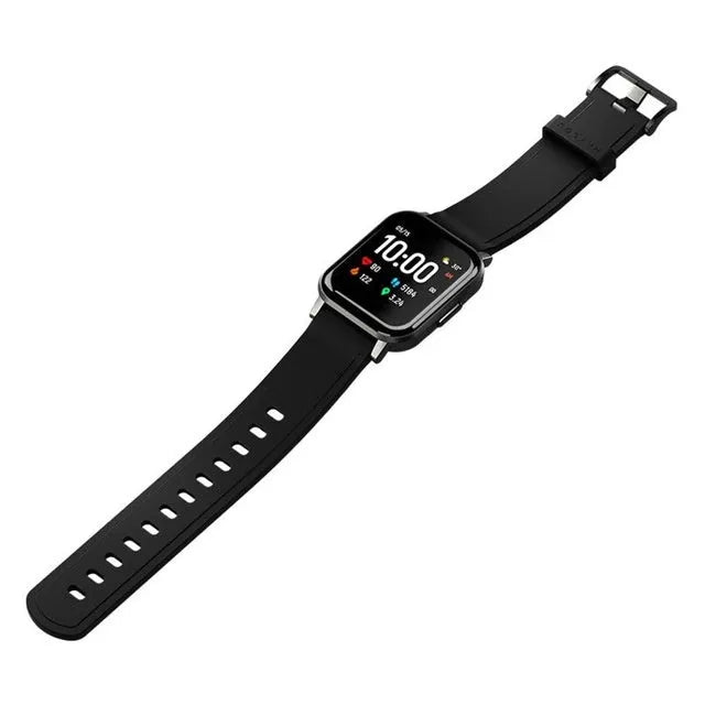 Black waterproof Android smart bracelet with a 1.4-inch touch screen and silicone wrist strap.