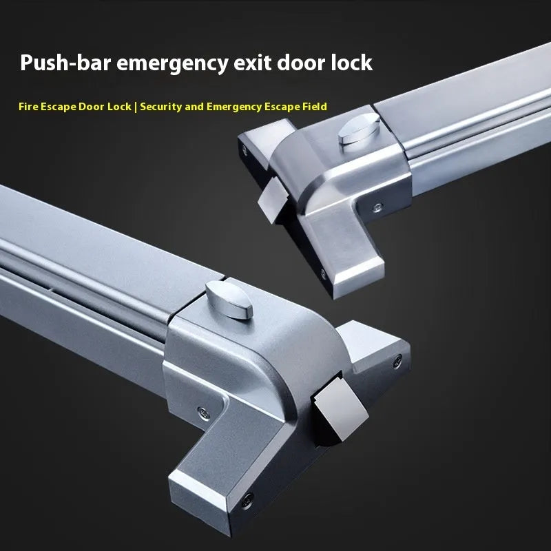 Stainless steel fire door push lock with external handle for 65cm baked paint doors