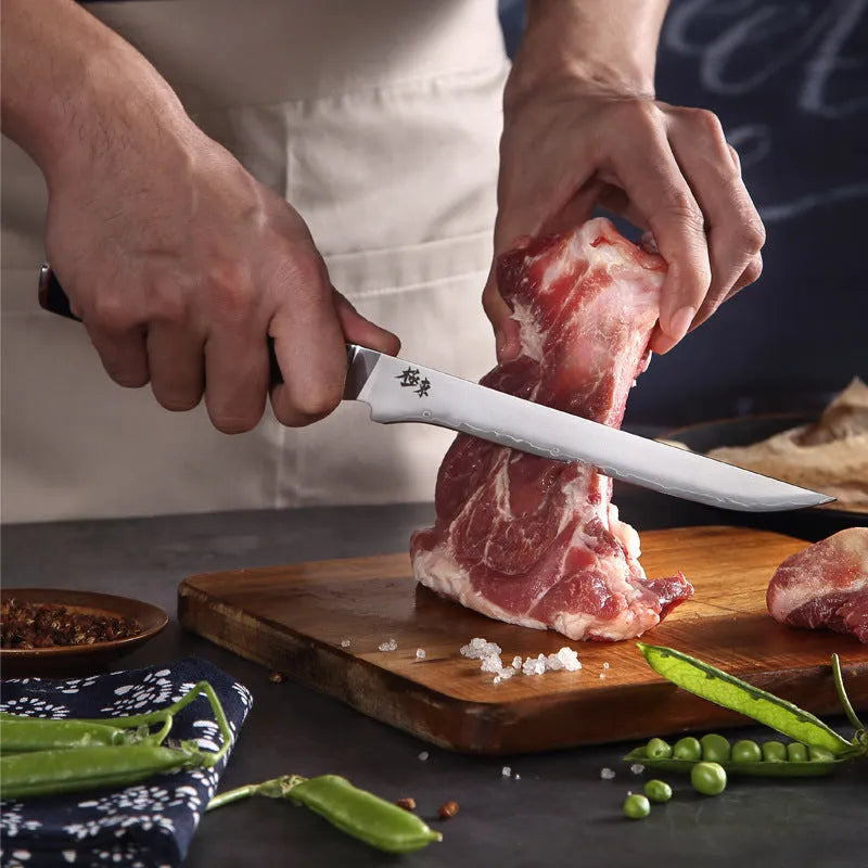 Sanhe Steel AUS-10 8-inch Japanese-style butcher knife with stainless steel blade