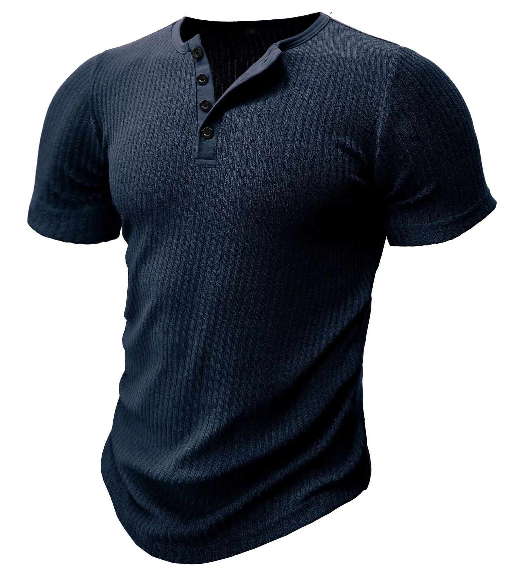 Men's sports slim-fitting muscle t-shirt in polyester with athletic styling and solid colours
