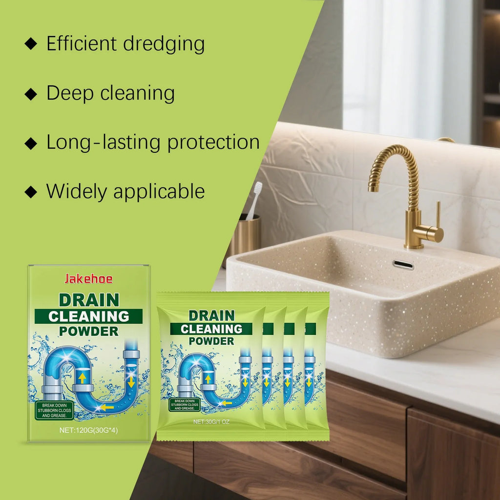 120g drain cleaning powder container for unblocking sinks and toilets