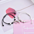 Magnetic couple bracelets with crown and diamond designs in alloy electroplated construction