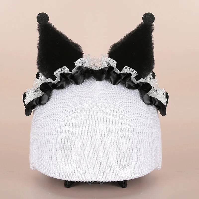 Cartoon plush fabric helmet cover set in size M decorative accessory