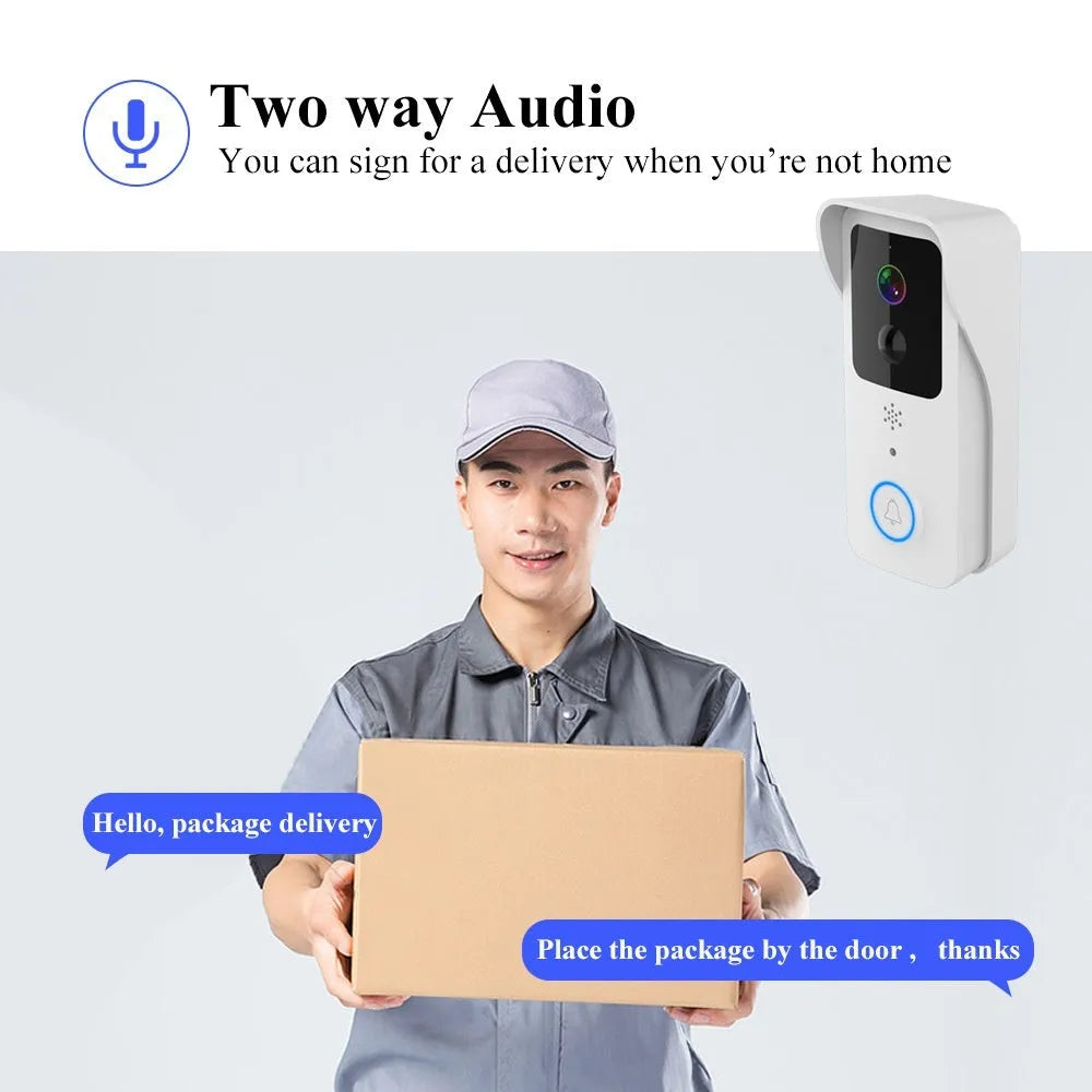 T321080P model visual doorbell unit for wireless home security with APP notifications
