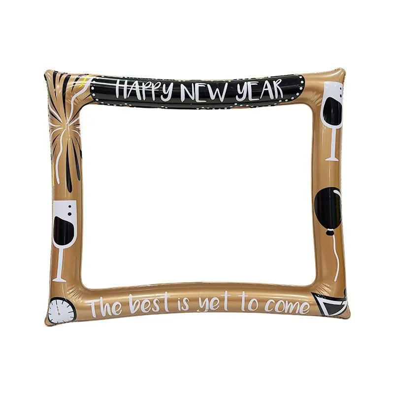 Christmas inflatable photo frame made from PVC for party photography and interactive toy use.
