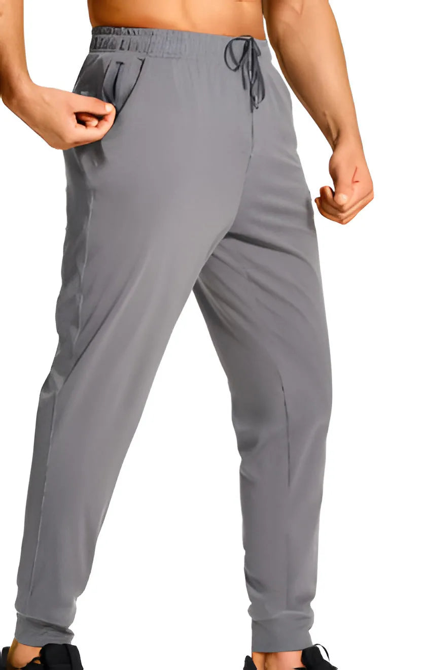 Men's loose casual trousers in solid colour available in multiple sizes