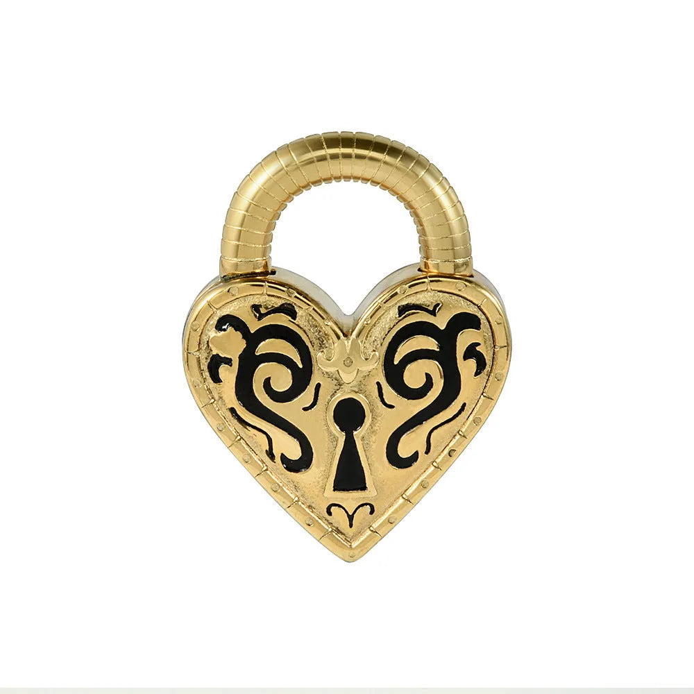 Heart-shaped stainless steel earring with electroplated finish in gold or steel colour options