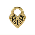 Heart-shaped stainless steel earring with electroplated finish in gold or steel colour options