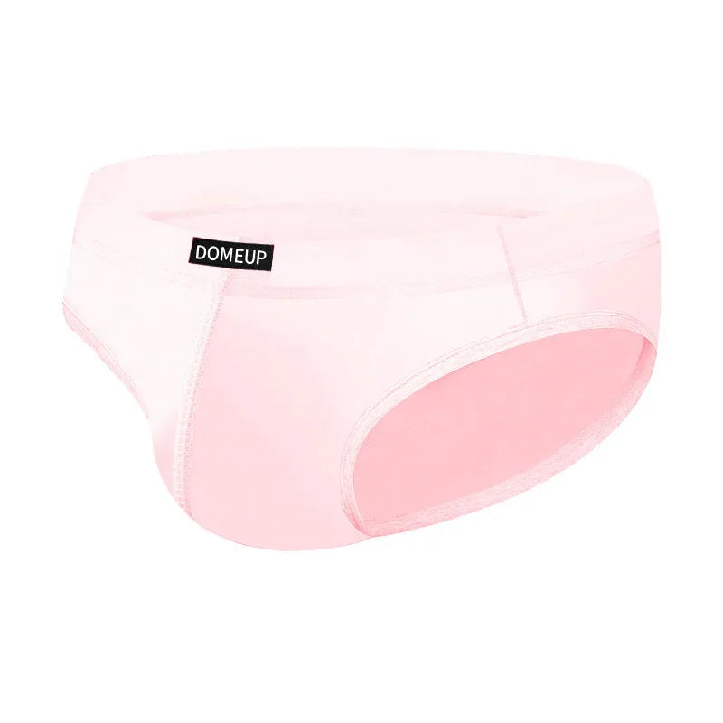 Men's solid colour low-waist briefs in seamless breathable polyester fabric
