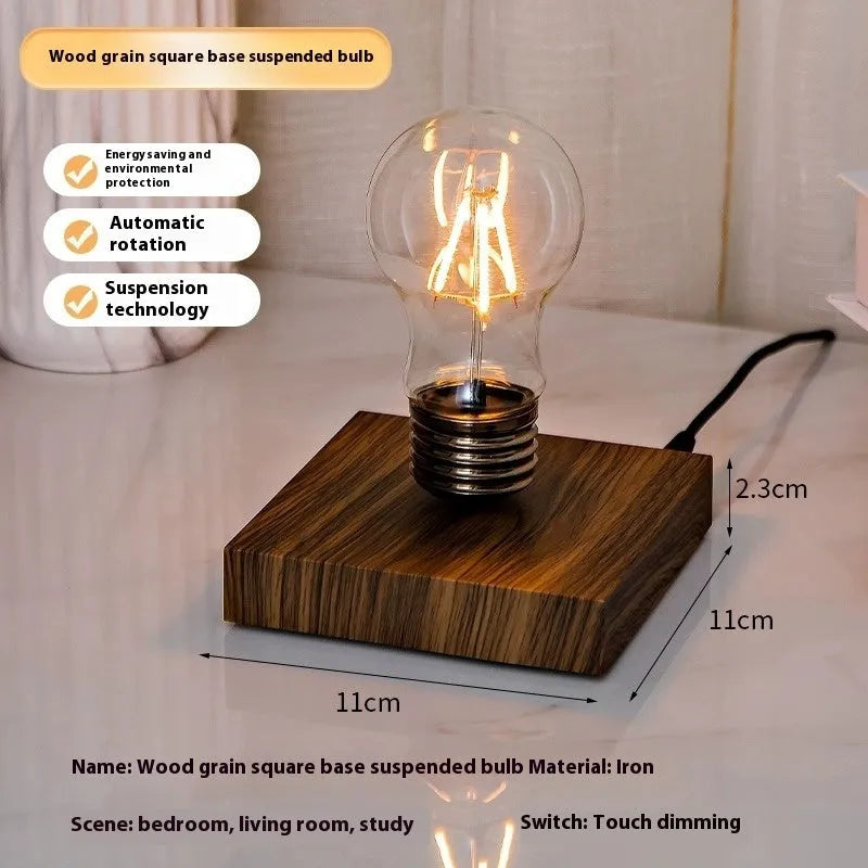 Suspension bulb creative small night lamp with iron art construction and 11cm base