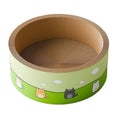 Large round cat scratch board with deep pit design on integrated base in HK Round Pit colour