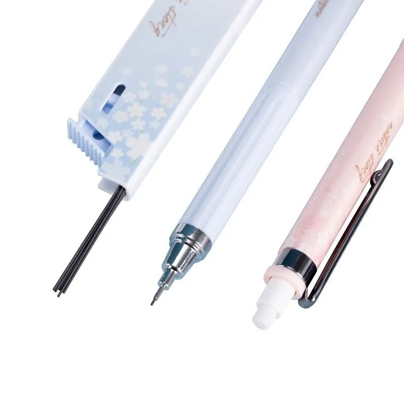 0.5mm automatic pencil set with three mechanical pencils and HB refill boxes