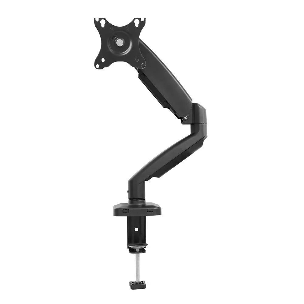 Black rotating telescopic LCD monitor bracket with metal and aluminium construction