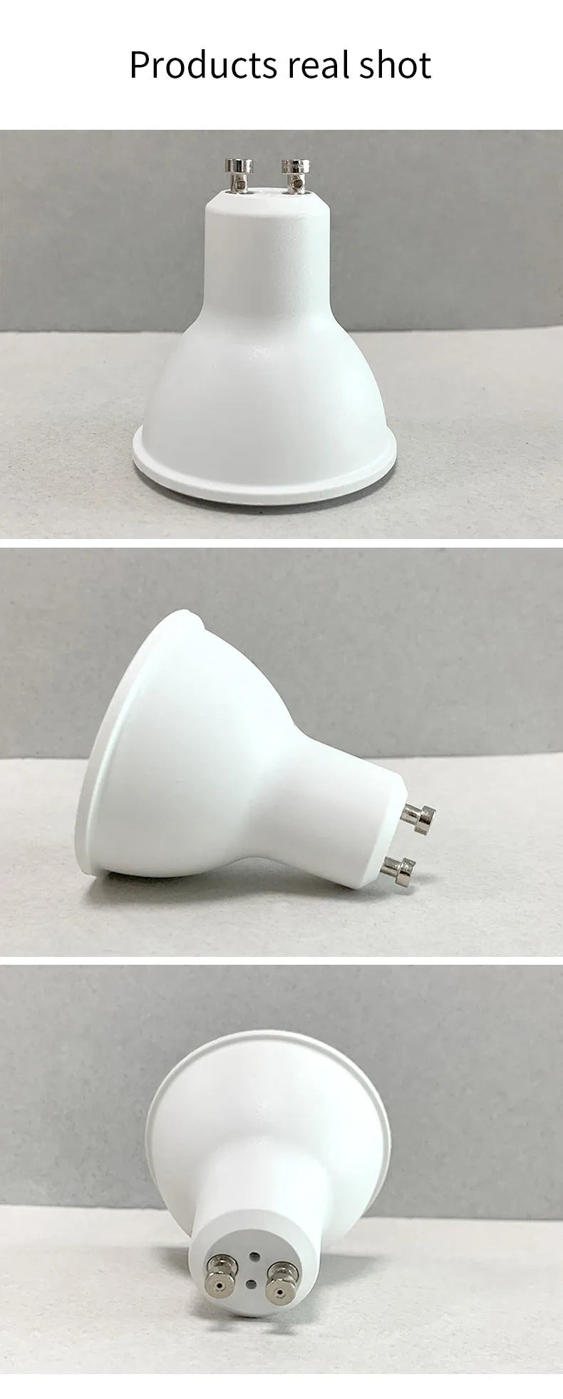 GU10 smart LED spotlight with RGBCCT colour changing and Wi-Fi voice control, 50mm diameter