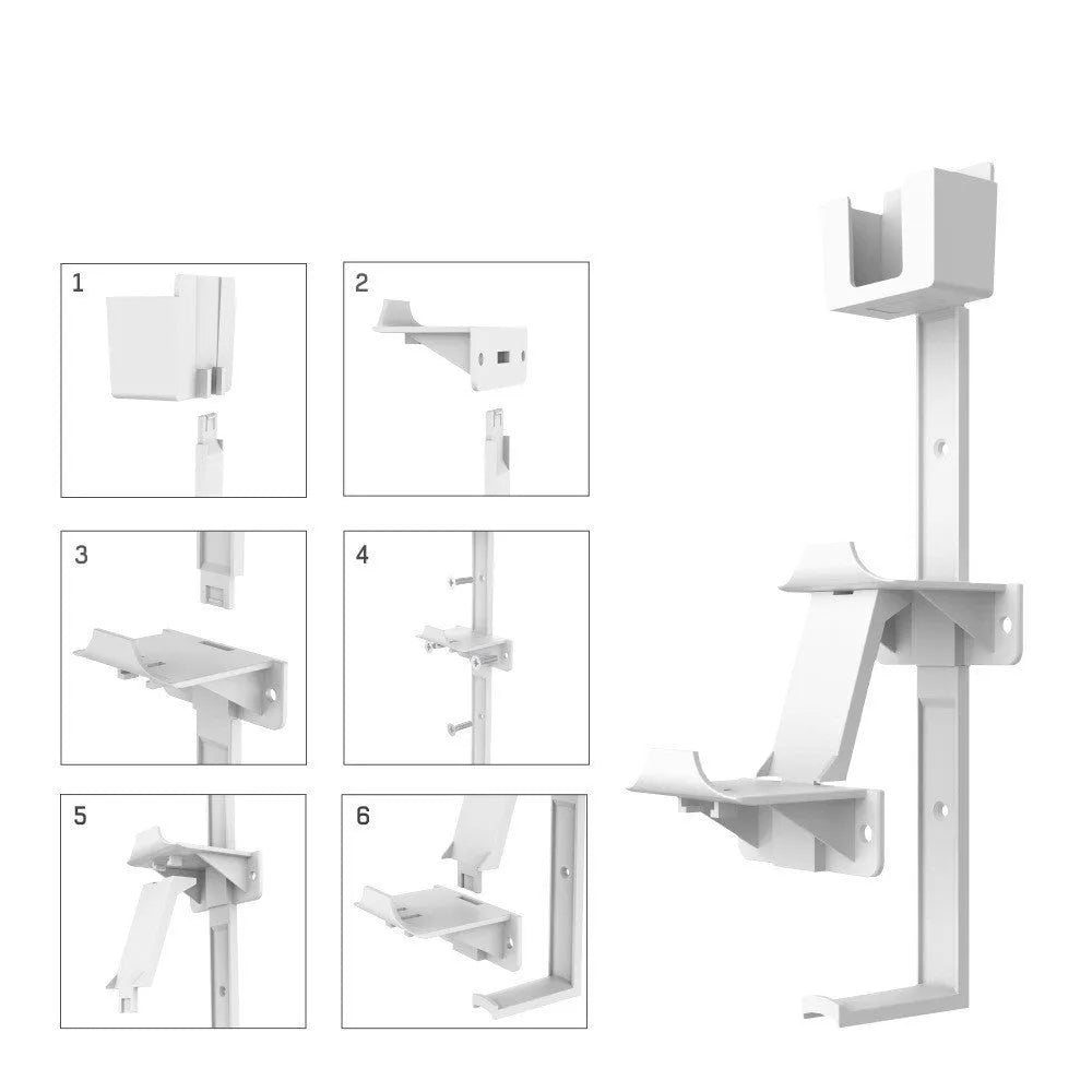 ABS plastic wall-mounted hook for game controllers and remote controls in black colour