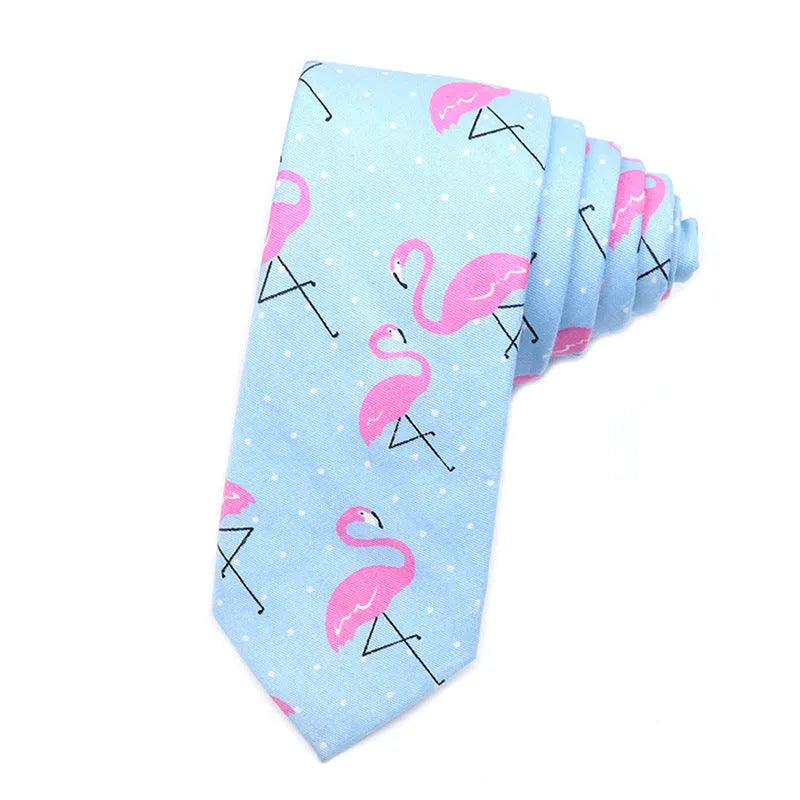 Korean style narrow men's cotton bow tie with a printed cartoon pattern, shown in colour GH21-01.