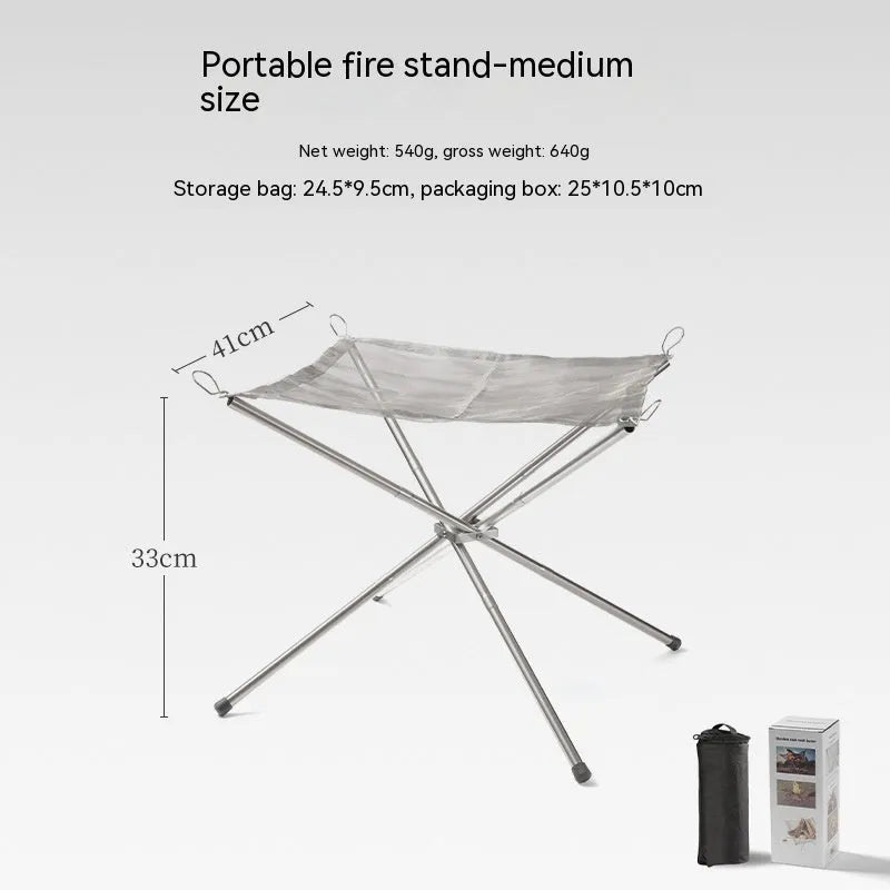 Stainless steel barbecue grill set with silver finish and integrated cooking net