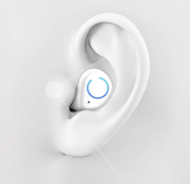 M18 true wireless stereo in-ear headset in black and white colour options