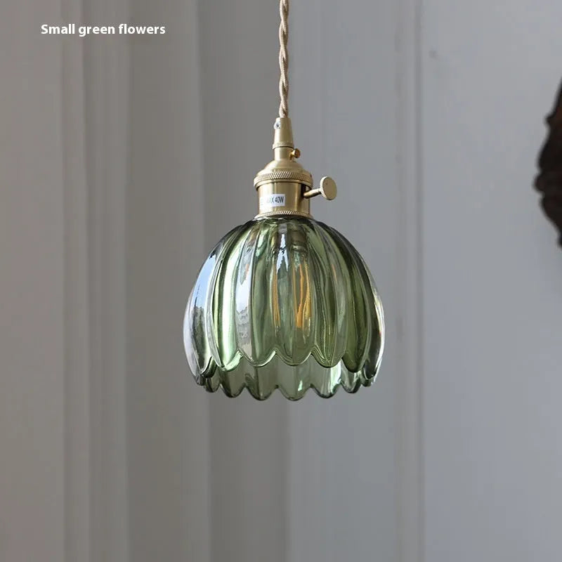 Vintage glass flower chandelier with Nordic styling in multiple colour options