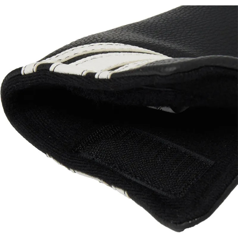 Black PU leather golf push rod case sleeve for club head protection