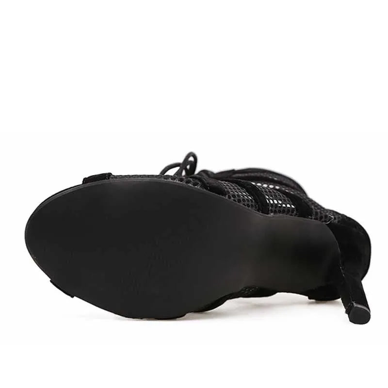 Black suede women's lace-up high heel shoes with pointed toe and 11.5cm heel